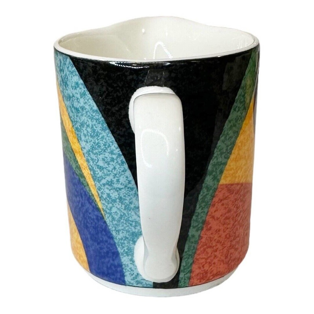 Victoria Beale Accents Creamer Red Green Blue Geometric 3.25” - Picture 2 of 6